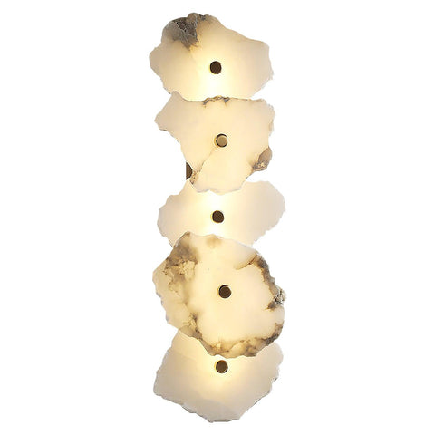 Petra Alabaster Wall Lamp with Layered Stone Panels