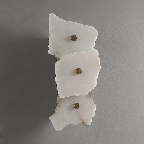 Petra Alabaster Wall Lamp with Layered Stone Panels