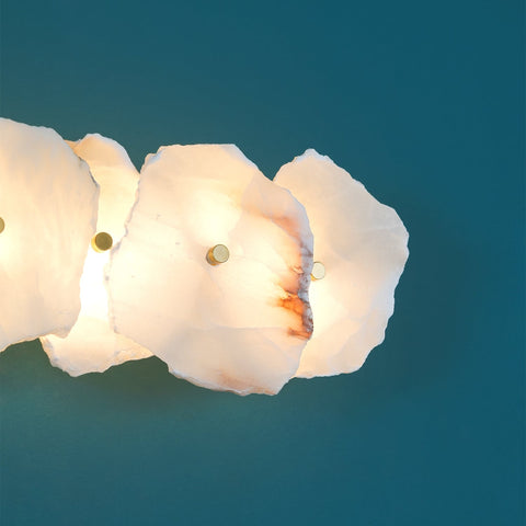Petra Alabaster Wall Lamp with Layered Stone Panels