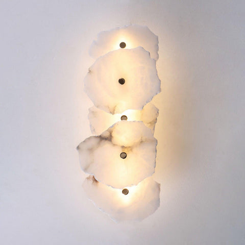 Petra Alabaster Wall Lamp with Layered Stone Panels