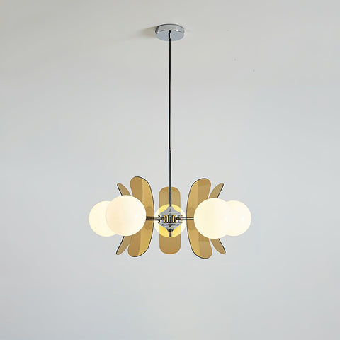 Mid-Century Floral Globe Chandelier for Bedrooms and Creative Offices