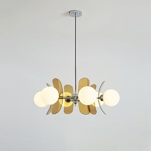 Mid-Century Floral Globe Chandelier for Bedrooms and Creative Offices