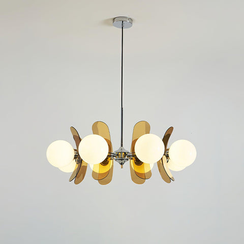 Mid-Century Floral Globe Chandelier for Bedrooms and Creative Offices