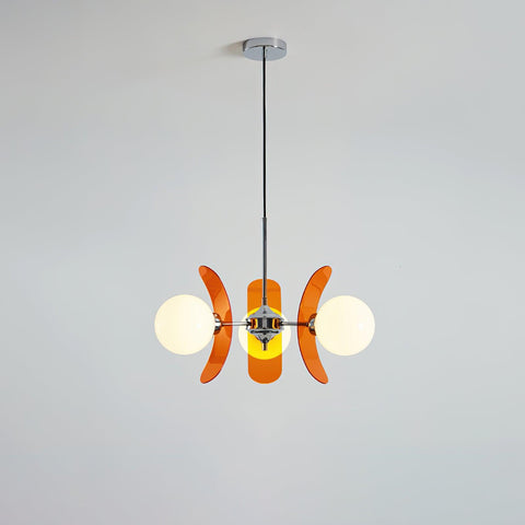 Mid-Century Floral Globe Chandelier for Bedrooms and Creative Offices