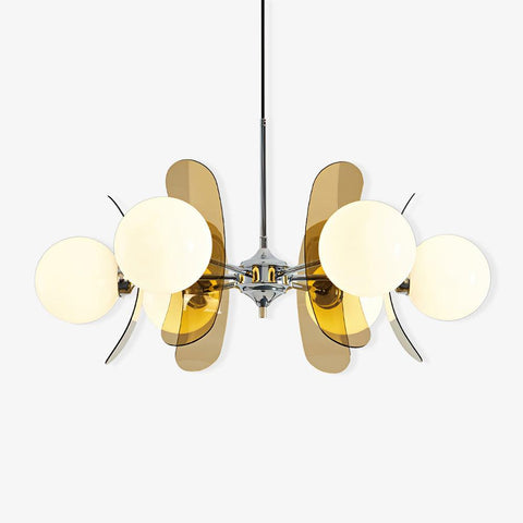 Mid-Century Floral Globe Chandelier for Bedrooms and Creative Offices