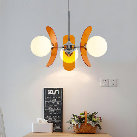 Mid-Century Floral Globe Chandelier for Bedrooms and Creative Offices