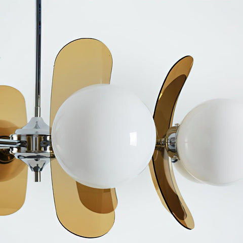 Mid-Century Floral Globe Chandelier for Bedrooms and Creative Offices