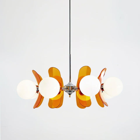 Mid-Century Floral Globe Chandelier for Bedrooms and Creative Offices