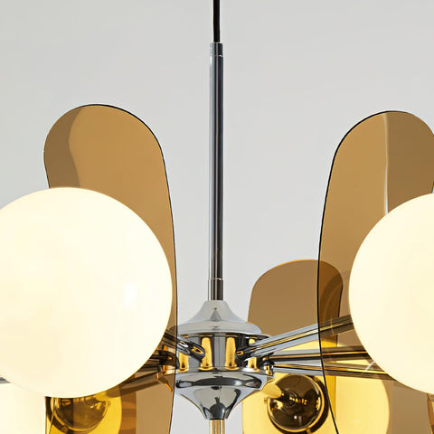 Mid-Century Floral Globe Chandelier for Bedrooms and Creative Offices