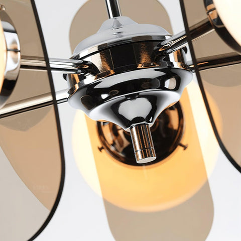 Mid-Century Floral Globe Chandelier for Bedrooms and Creative Offices