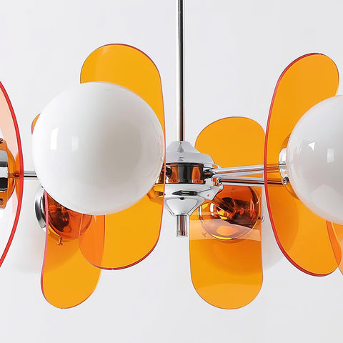 Mid-Century Floral Globe Chandelier for Bedrooms and Creative Offices