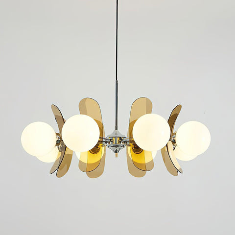 Mid-Century Floral Globe Chandelier for Bedrooms and Creative Offices