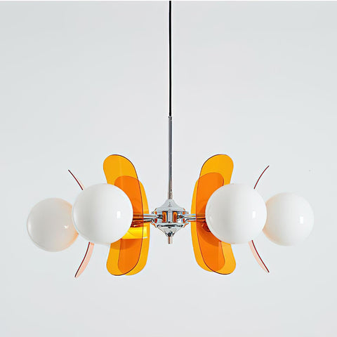 Mid-Century Floral Globe Chandelier for Bedrooms and Creative Offices
