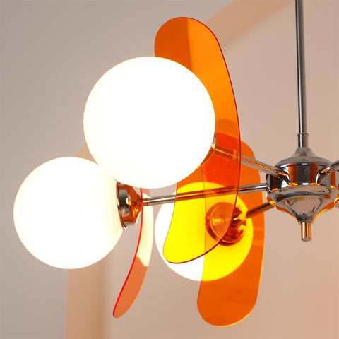 Mid-Century Floral Globe Chandelier for Bedrooms and Creative Offices
