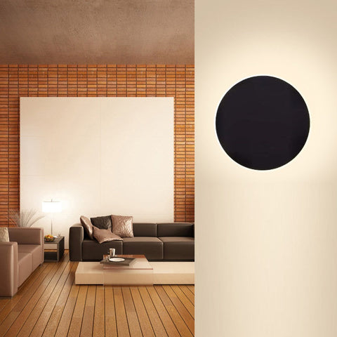 Round Aluminum LED Wall Sconce for Hallways, Bedrooms, and Living Rooms