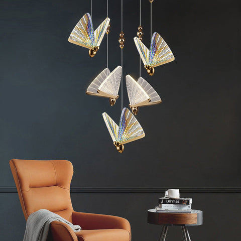Butterfly LED Pendant Light for Bedrooms, Kitchens, and Entryways