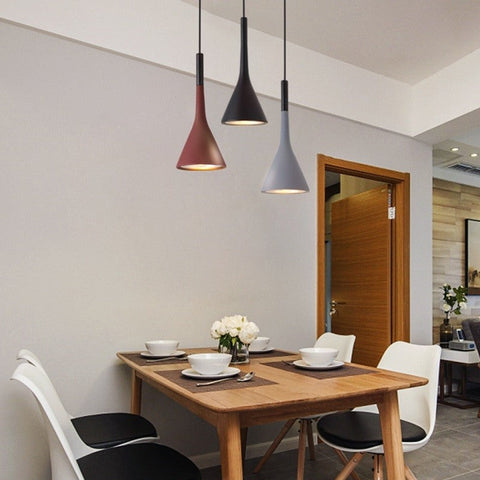 Nordic Wood and Aluminum Pendant Light for Kitchen Islands and Bedsides