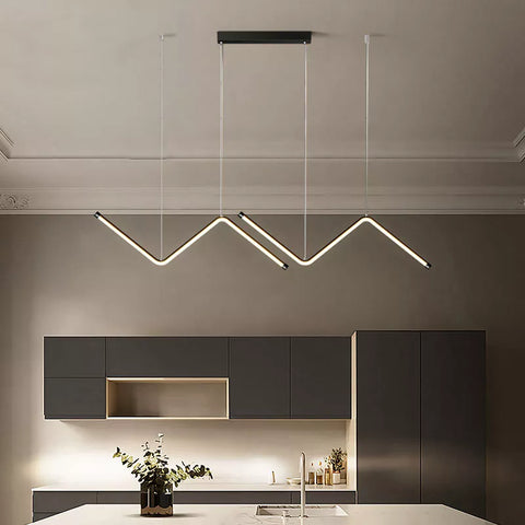 Linear LED Pendant Light for Kitchen Island and Dining Room Lighting