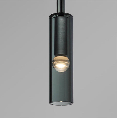 Smoked Glass Bottle Pendant Light for Kitchen Islands and Bedside Use