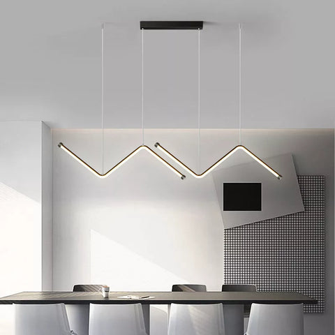 Linear LED Pendant Light for Kitchen Island and Dining Room Lighting