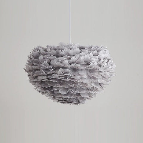 Feather Globe Pendant Light for Bedrooms, Nurseries, and Living Rooms