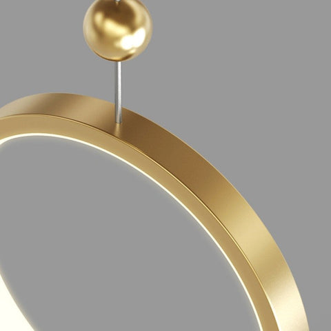 LED Ring and Globe Pendant Light for Bedside and Dining Lighting