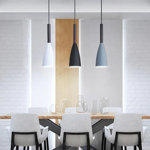 Nordic Wood and Aluminum Pendant Light for Kitchen Islands and Bedsides