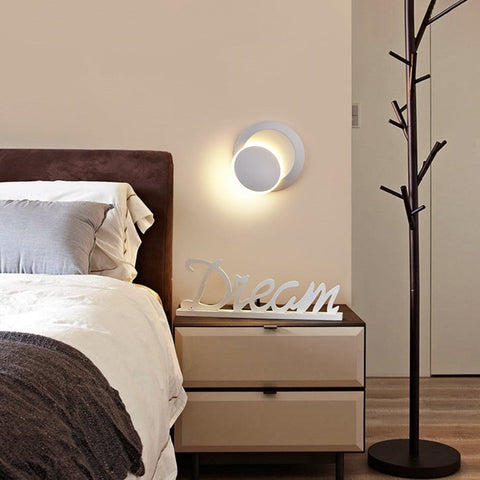 Rotating Round LED Wall Sconce for Hallway and Stair Accent Lighting