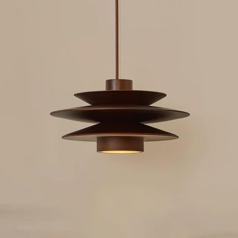 Layered Wood Pendant Light for Dining Room and Living Room Lighting