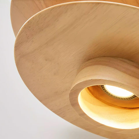 Layered Wood Pendant Light for Dining Room and Living Room Lighting