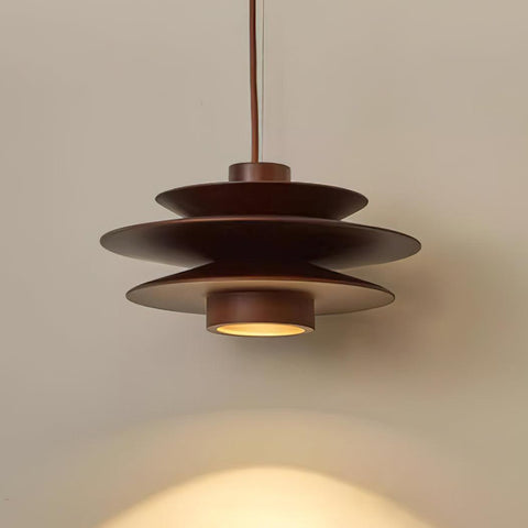 Layered Wood Pendant Light for Dining Room and Living Room Lighting