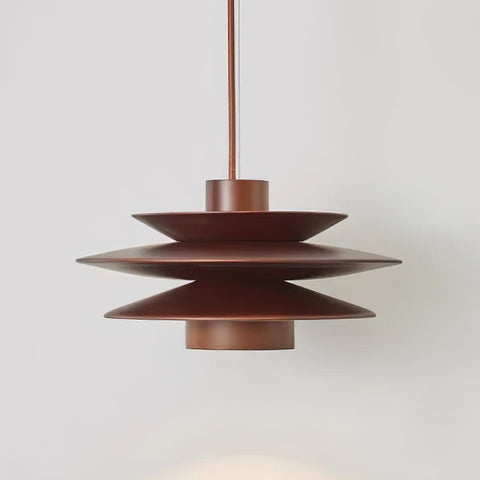 Layered Wood Pendant Light for Dining Room and Living Room Lighting
