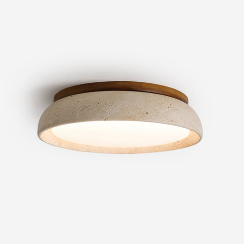Travertine Flush Mount Ceiling Light for Bedrooms and Dining Rooms
