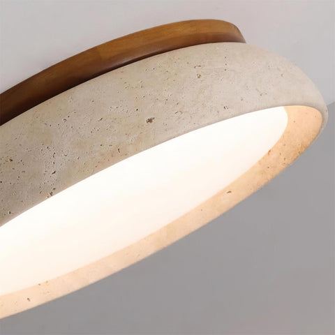 Travertine Flush Mount Ceiling Light for Bedrooms and Dining Rooms
