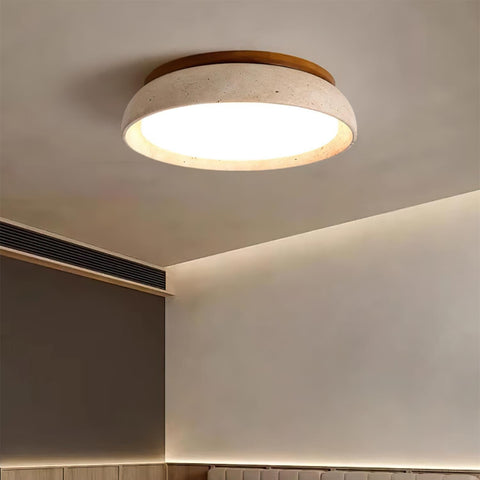 Travertine Flush Mount Ceiling Light for Bedrooms and Dining Rooms