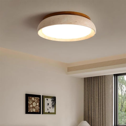 Travertine Flush Mount Ceiling Light for Bedrooms and Dining Rooms