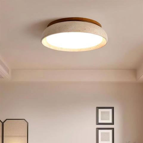 Travertine Flush Mount Ceiling Light for Bedrooms and Dining Rooms