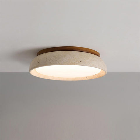 Travertine Flush Mount Ceiling Light for Bedrooms and Dining Rooms