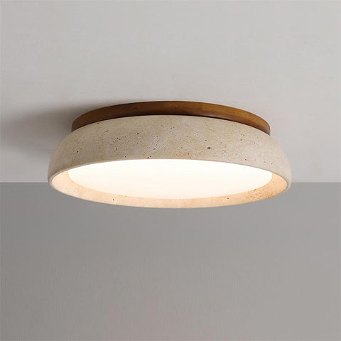 Travertine Flush Mount Ceiling Light for Bedrooms and Dining Rooms