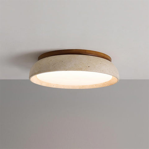 Travertine Flush Mount Ceiling Light for Bedrooms and Dining Rooms