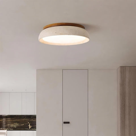 Travertine Flush Mount Ceiling Light for Bedrooms and Dining Rooms