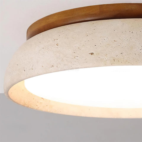 Travertine Flush Mount Ceiling Light for Bedrooms and Dining Rooms