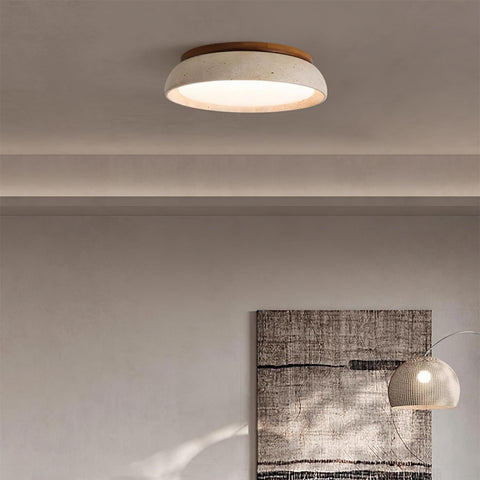 Travertine Flush Mount Ceiling Light for Bedrooms and Dining Rooms