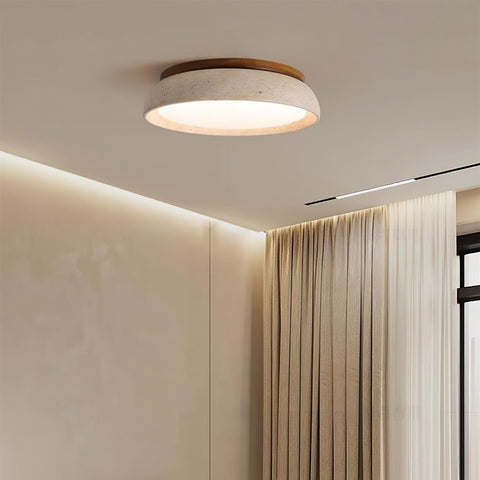 Travertine Flush Mount Ceiling Light for Bedrooms and Dining Rooms