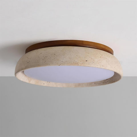 Travertine Flush Mount Ceiling Light for Bedrooms and Dining Rooms