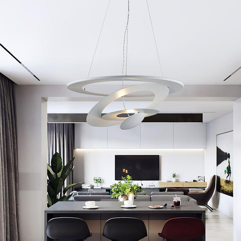 Spiral LED Pendant Light for Dining Room and Living Room Lighting
