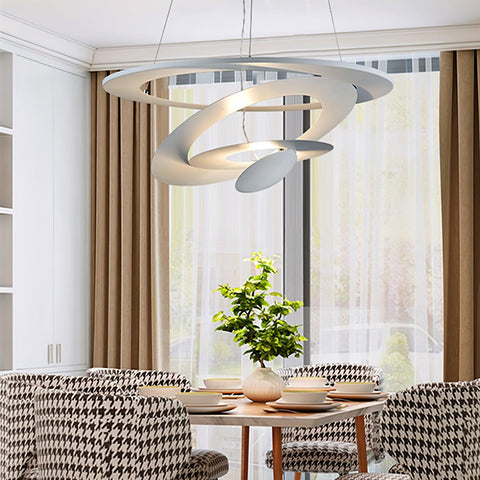 Spiral LED Pendant Light for Dining Room and Living Room Lighting
