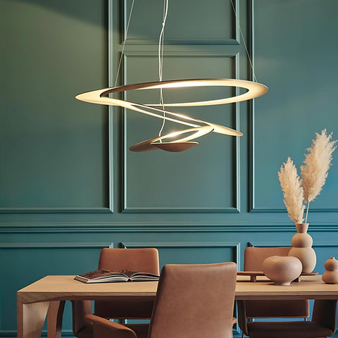 Spiral LED Pendant Light for Dining Room and Living Room Lighting