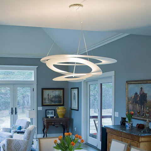 Spiral LED Pendant Light for Dining Room and Living Room Lighting