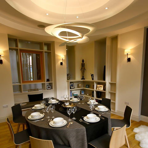 Spiral LED Pendant Light for Dining Room and Living Room Lighting